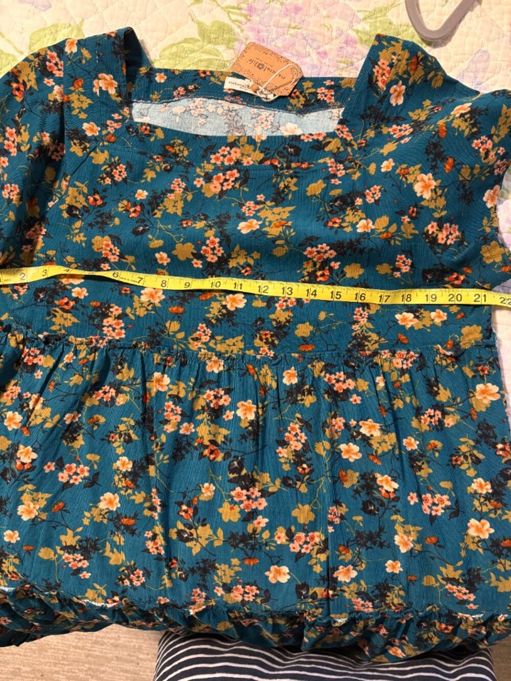 NATURAL LIFE Berkley Maxi Corduroy Dress Teal XL - Picture 5 of 6